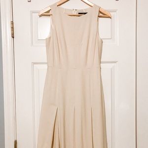 Ivory J. Crew Box-Pleat Dress, Size 2